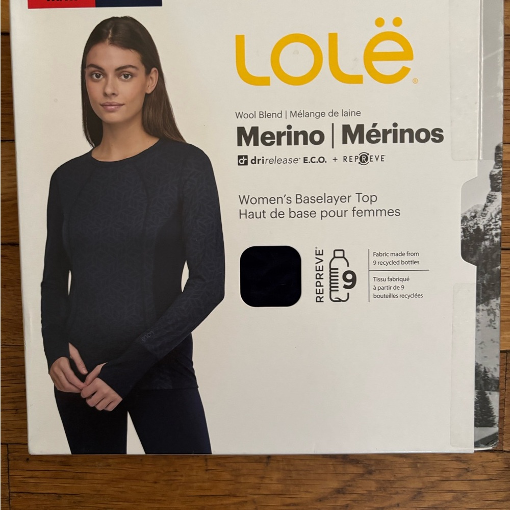 BNIB Lole Black Fitted Long Sleeve Tee